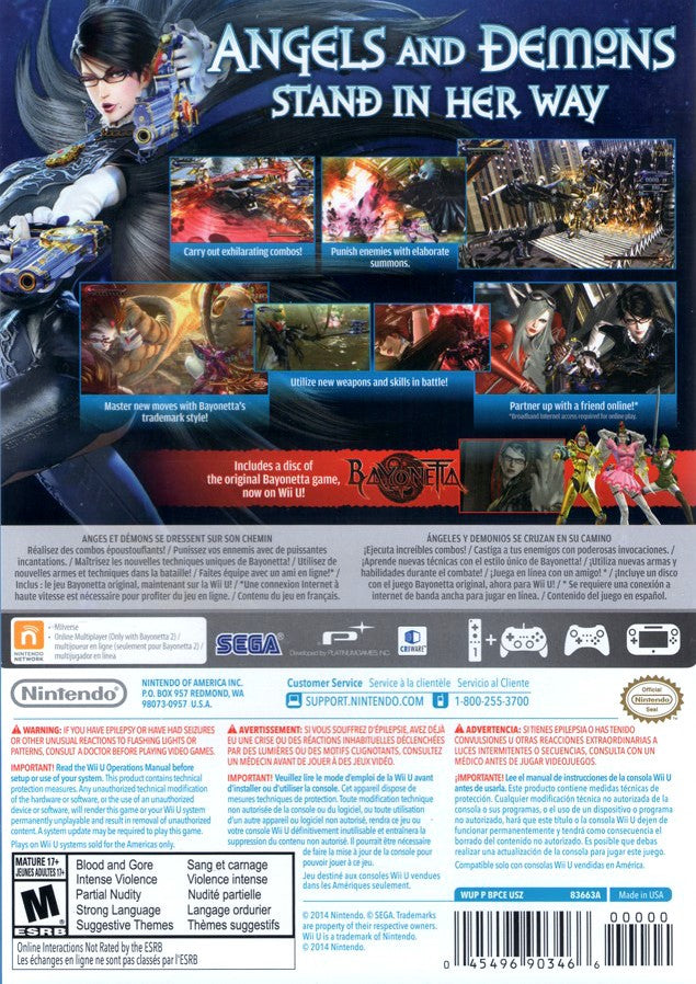 Bayonetta 2 Wii U - Video Game - Used - CaveGamers - Image 2