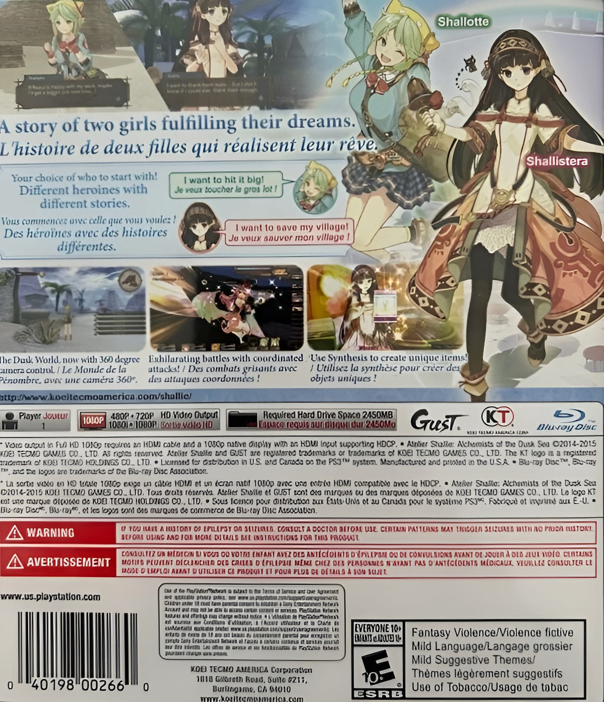 Atelier Shallie: Alchemists of the Dusk Sea PS3 - Video Game - Used - CaveGamers - Image 2