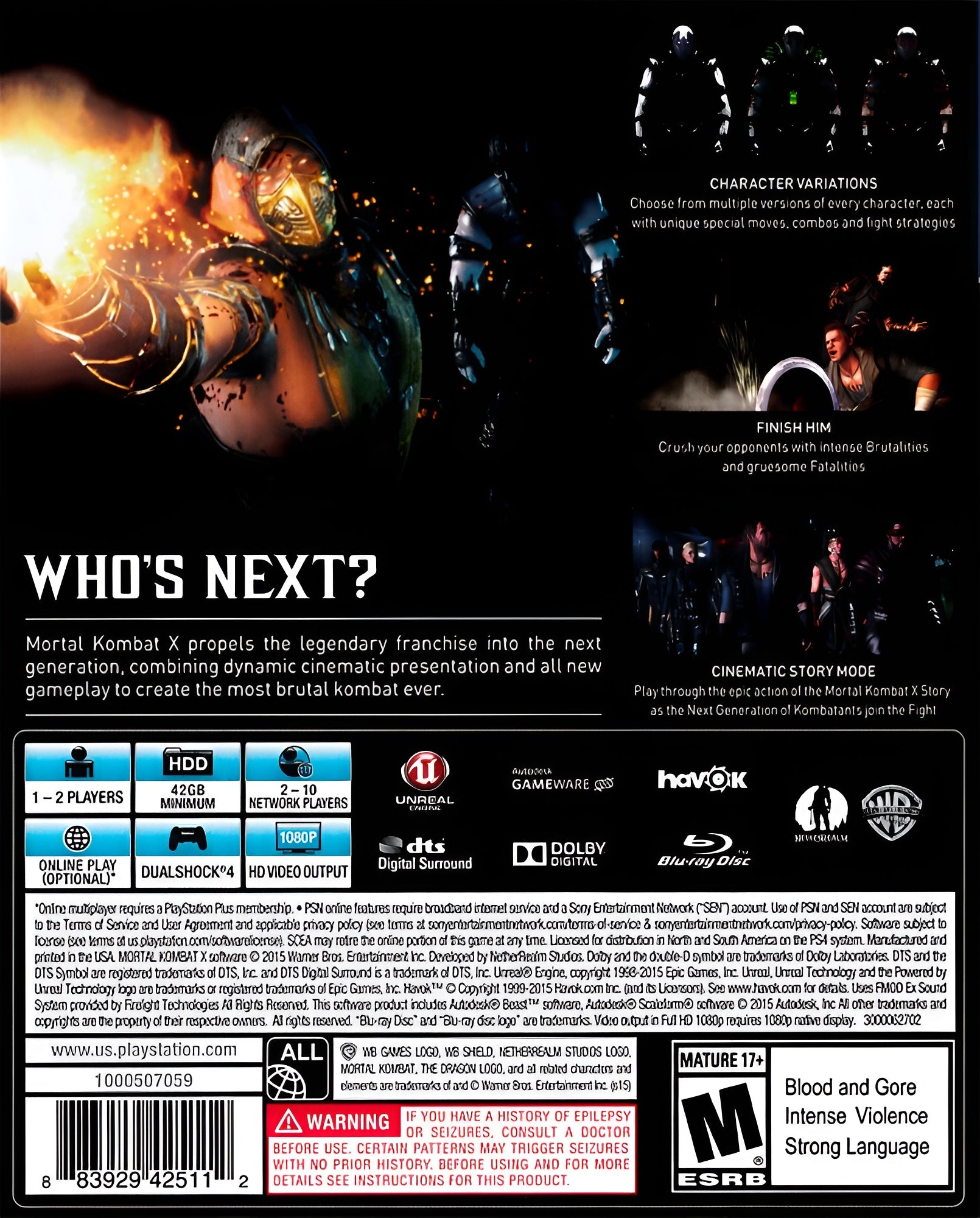 Mortal Kombat X PS4 - Video Game - Used - CaveGamers - Image 2
