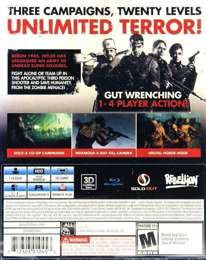 Zombie Army Trilogy PS4 - Video Game - Used - CaveGamers - Image 2