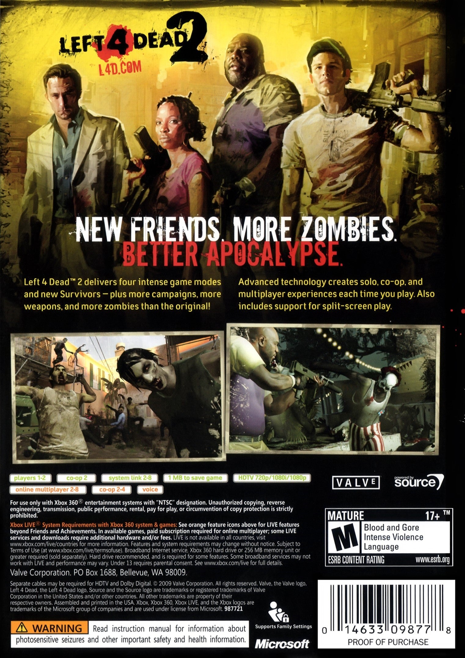 Left 4 Dead 2 Xbox 360 - Video Game - Used - CaveGamers - Image 2