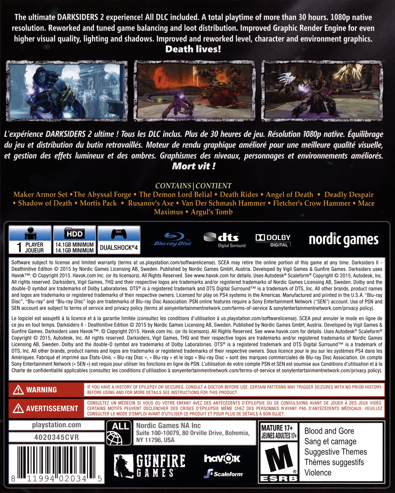 Darksiders II: Deathinitive Edition PS4 - Video Game - Used - CaveGamers - Image 2
