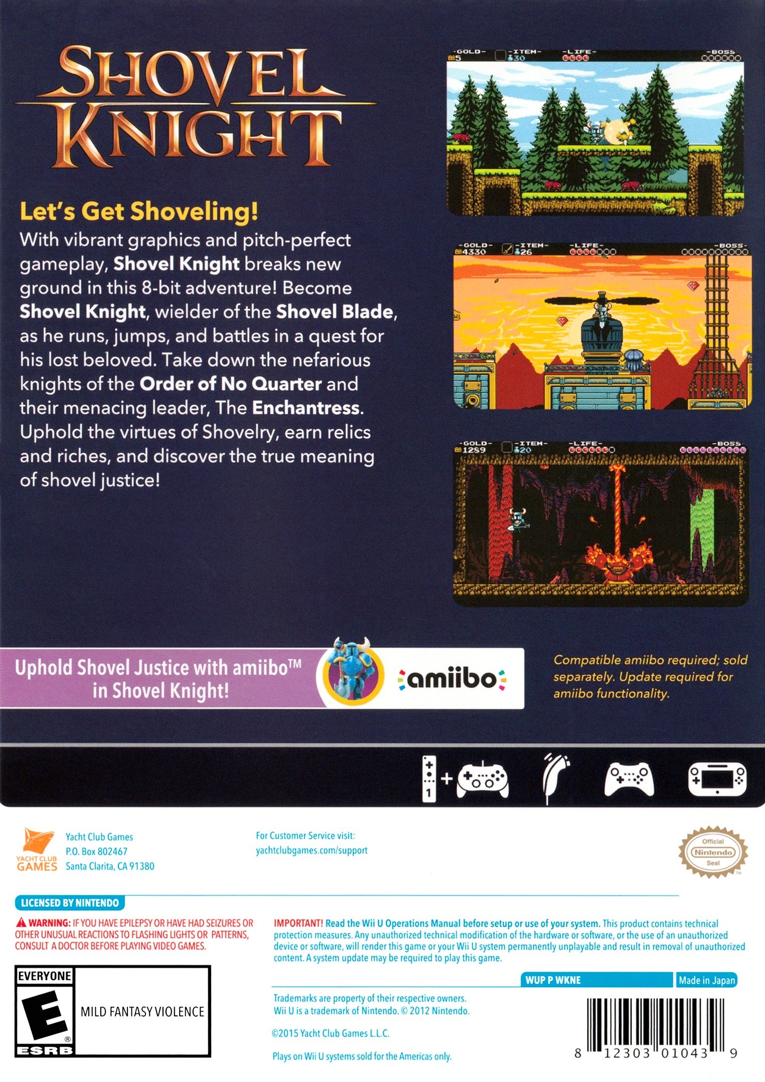 Shovel Knight Wii U - Video Game - Used - CaveGamers - Image 2