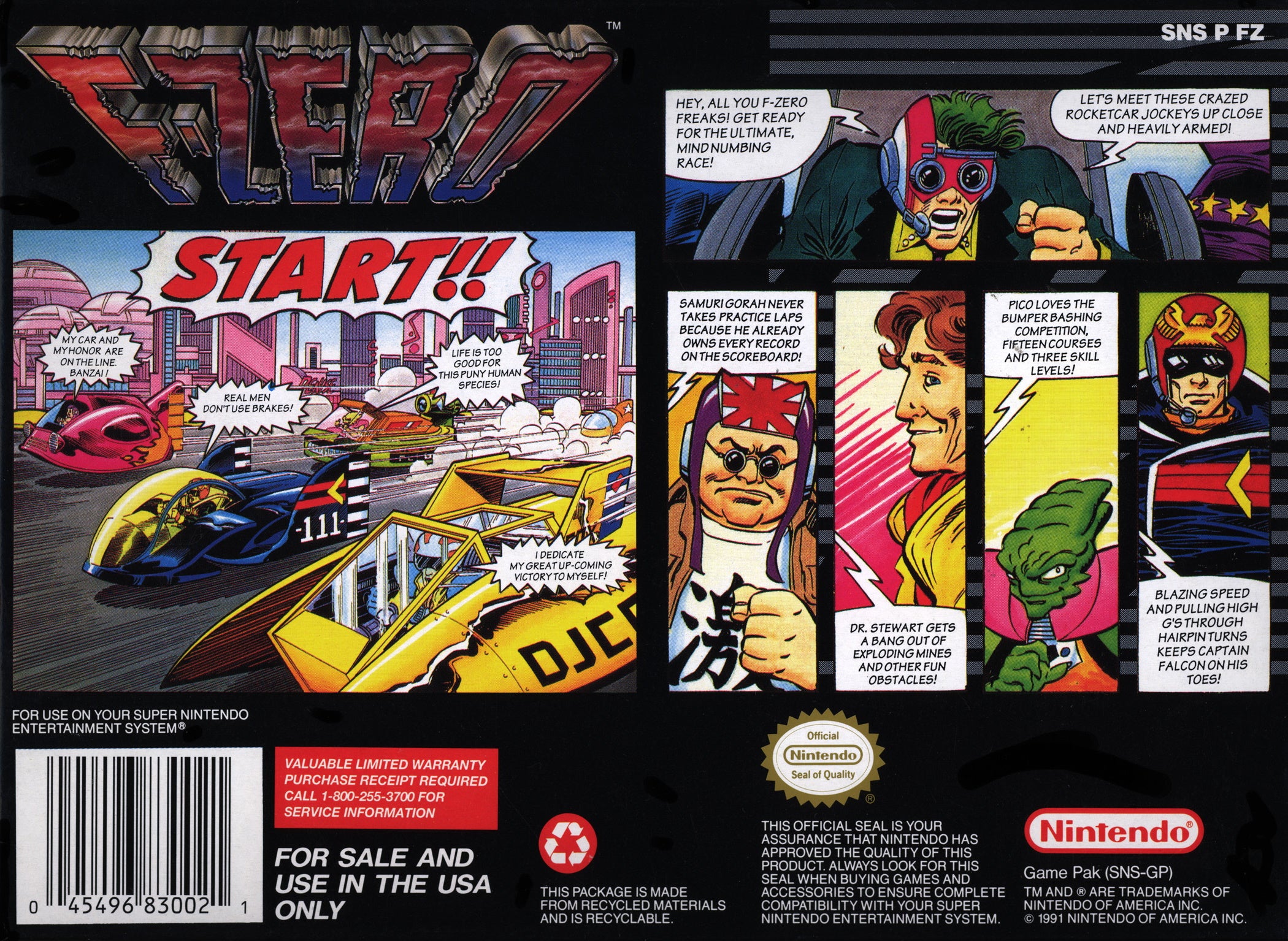 F-Zero SNES - Video Game - Used - CaveGamers - Image 2