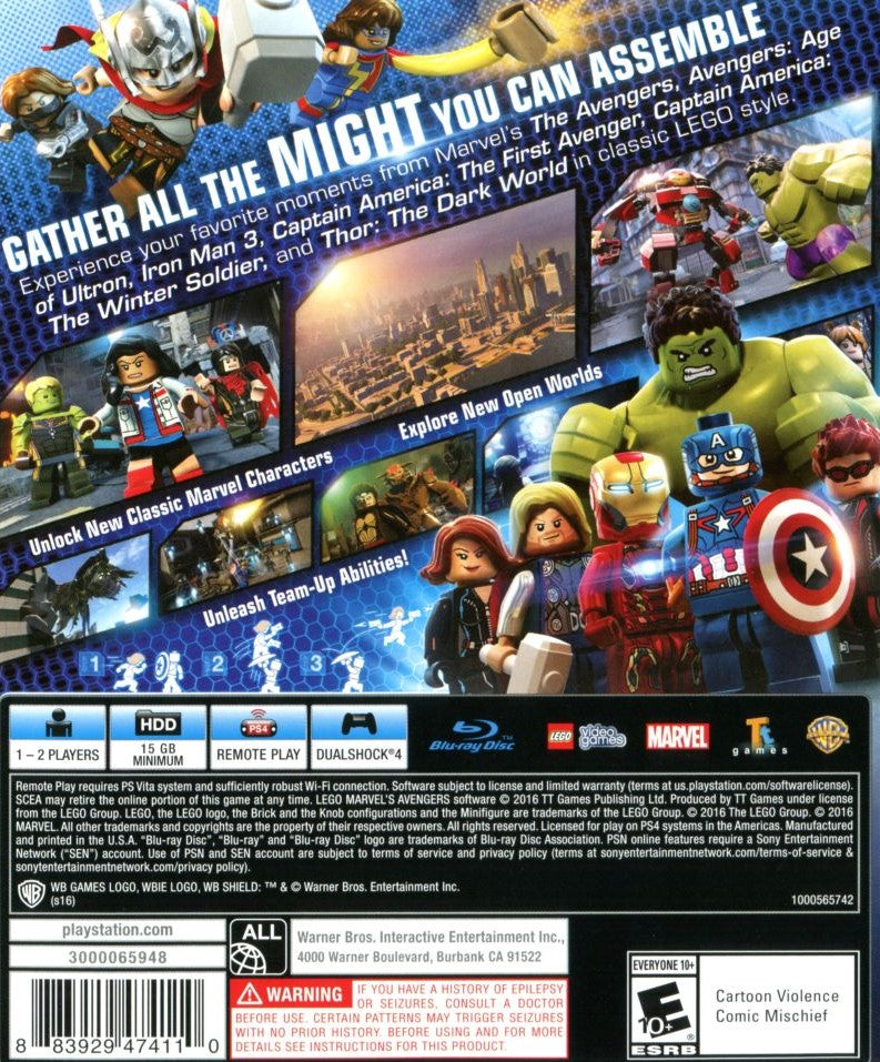 LEGO Marvel's Avengers PS4 - Video Game - Used - CaveGamers - Image 2