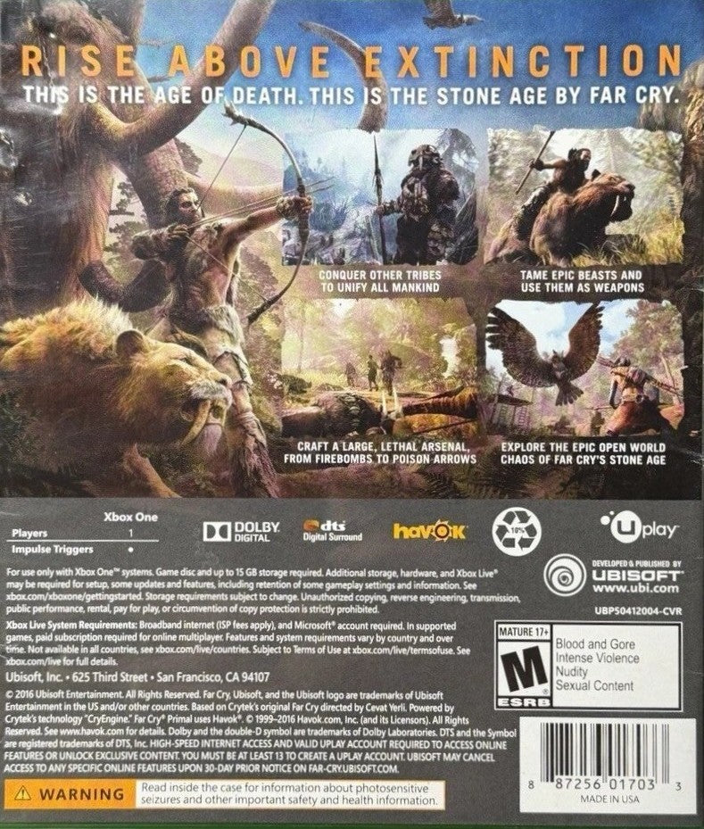Far Cry Primal Xbox One - Video Game - Used - CaveGamers - Image 2