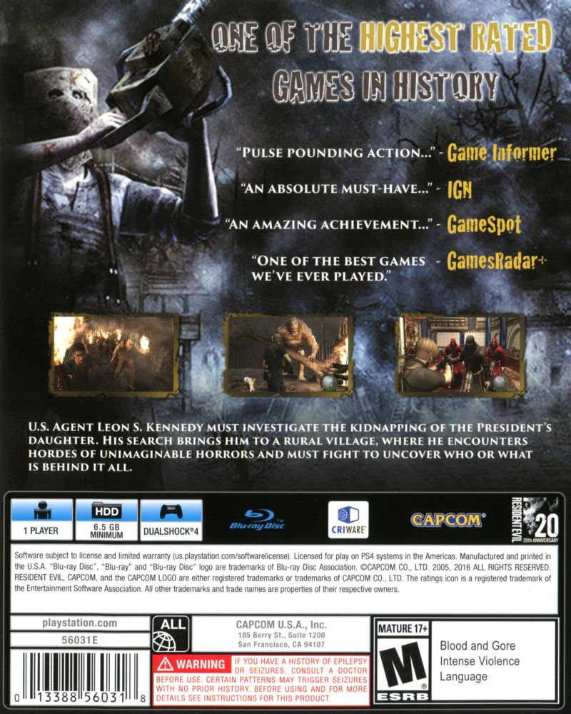 Resident Evil 4 PS4 - Video Game - Used - CaveGamers - Image 2