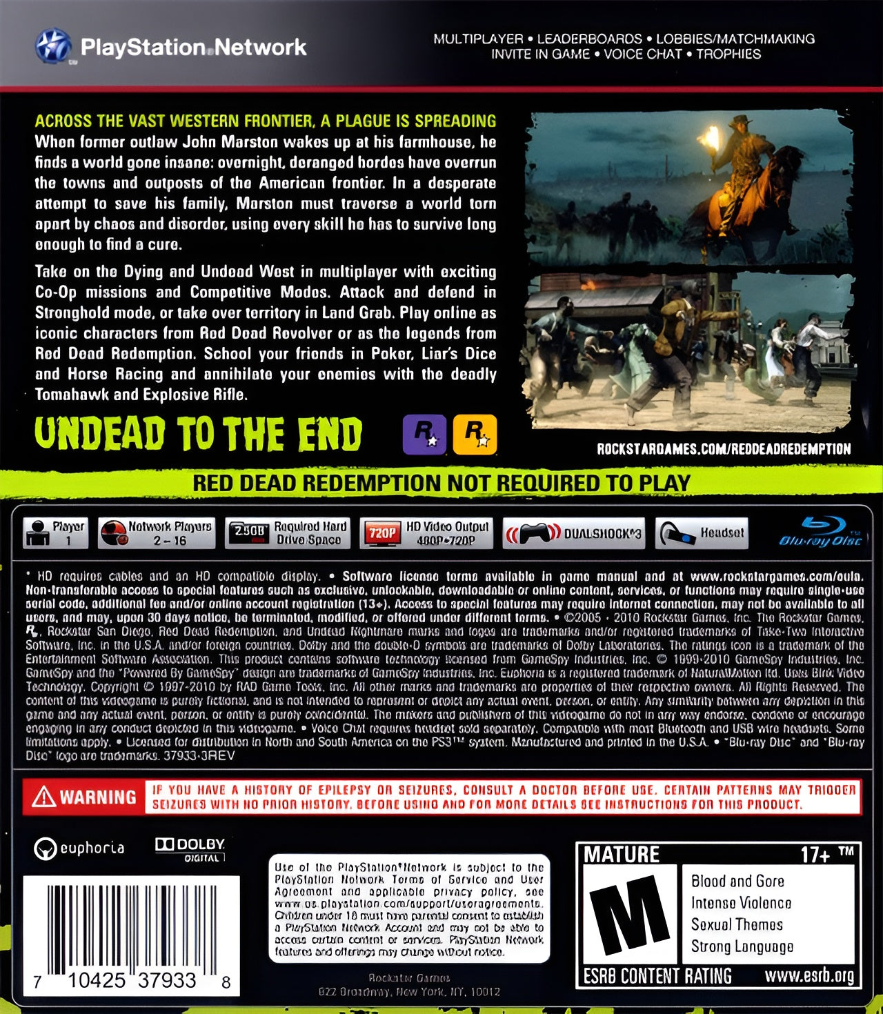 Red Dead Redemption: Undead Nightmare PS3 - Video Game - Used - CaveGamers - Image 2