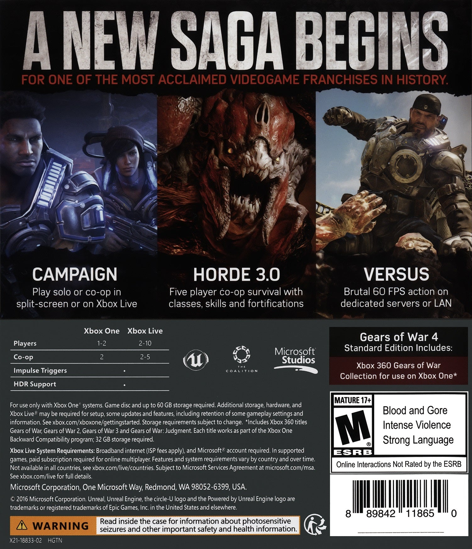 Gears of War 4 Xbox One - Video Game - Used - CaveGamers - Image 2