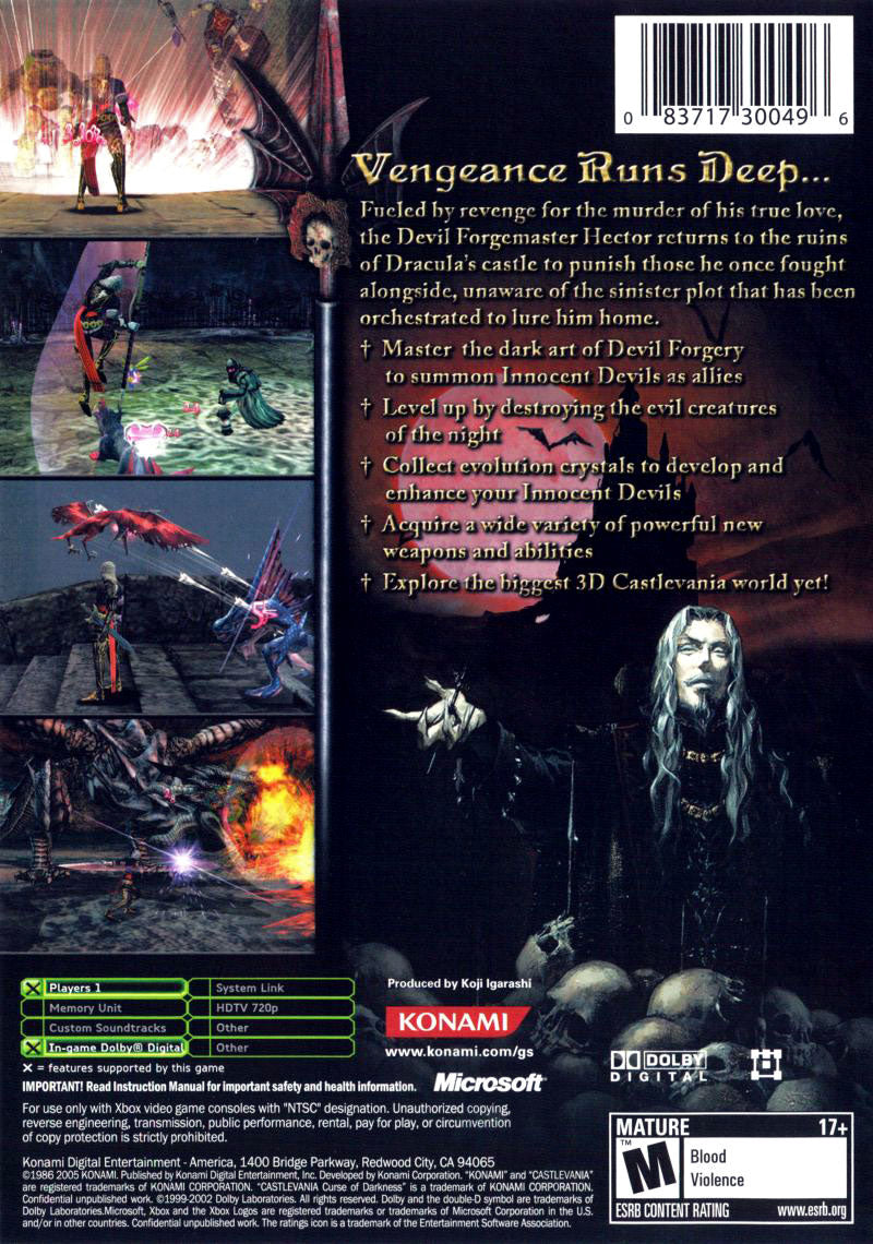 Castlevania: Curse of Darkness Xbox - Video Game - Used - CaveGamers - Image 2