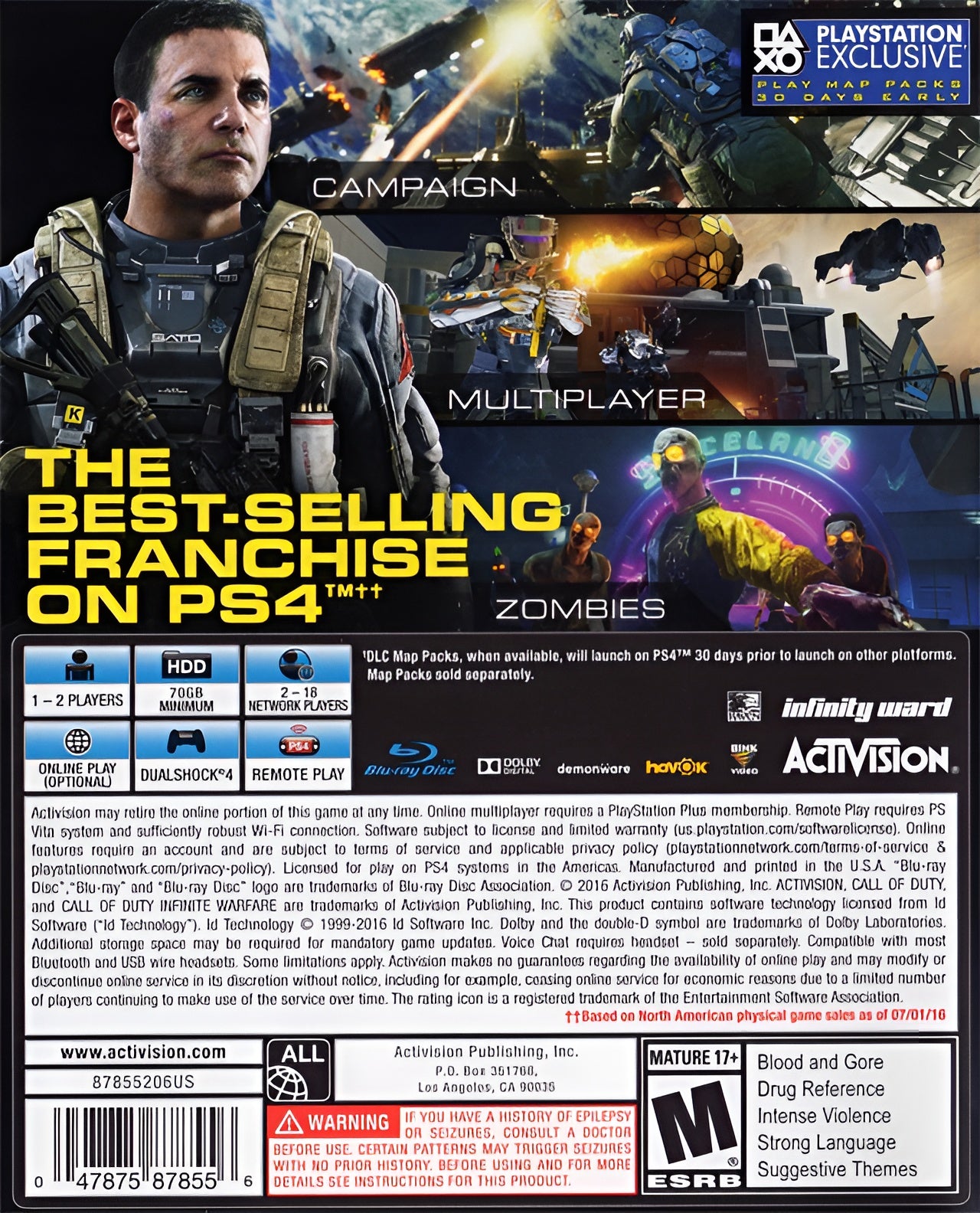 Call of Duty: Infinite Warfare PS4 - Video Game - Used - CaveGamers - Image 2