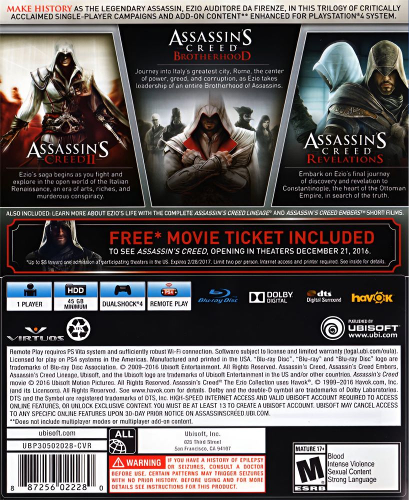 Assassin's Creed The Ezio Collection PS4 - Video Game - Used - CaveGamers - Image 2