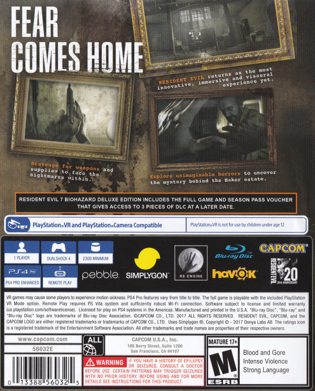 Resident Evil 7 Biohazard PS4 - Video Game - Used - CaveGamers - Image 2