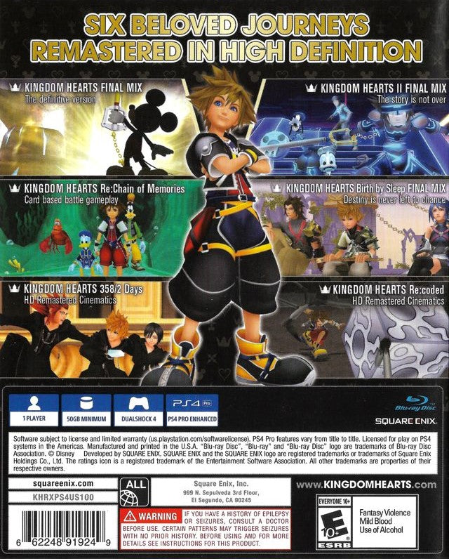 Kingdom Hearts HD 1.5 + 2.5 Remix PS4 - Video Game - Used - CaveGamers - Image 2