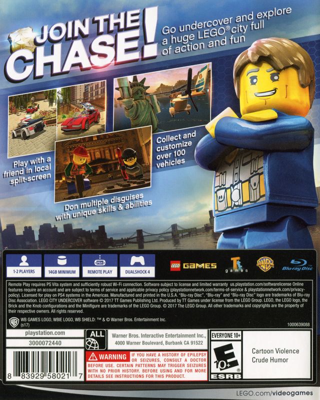LEGO City Undercover PS4 - Video Game - Used - CaveGamers - Image 2