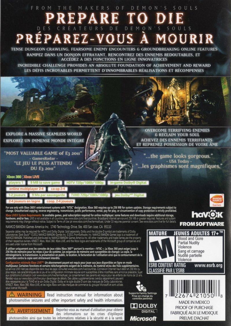 Dark Souls Xbox 360 - Video Game - Used - CaveGamers - Image 2