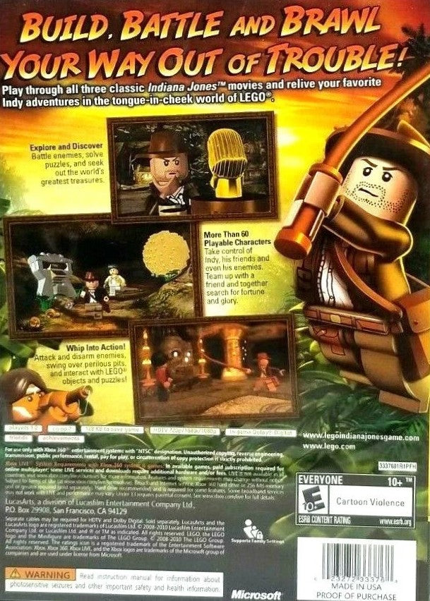 Lego Indiana Jones 2: The Adventure Continues Xbox 360 - Video Game - Used - CaveGamers - Image 2