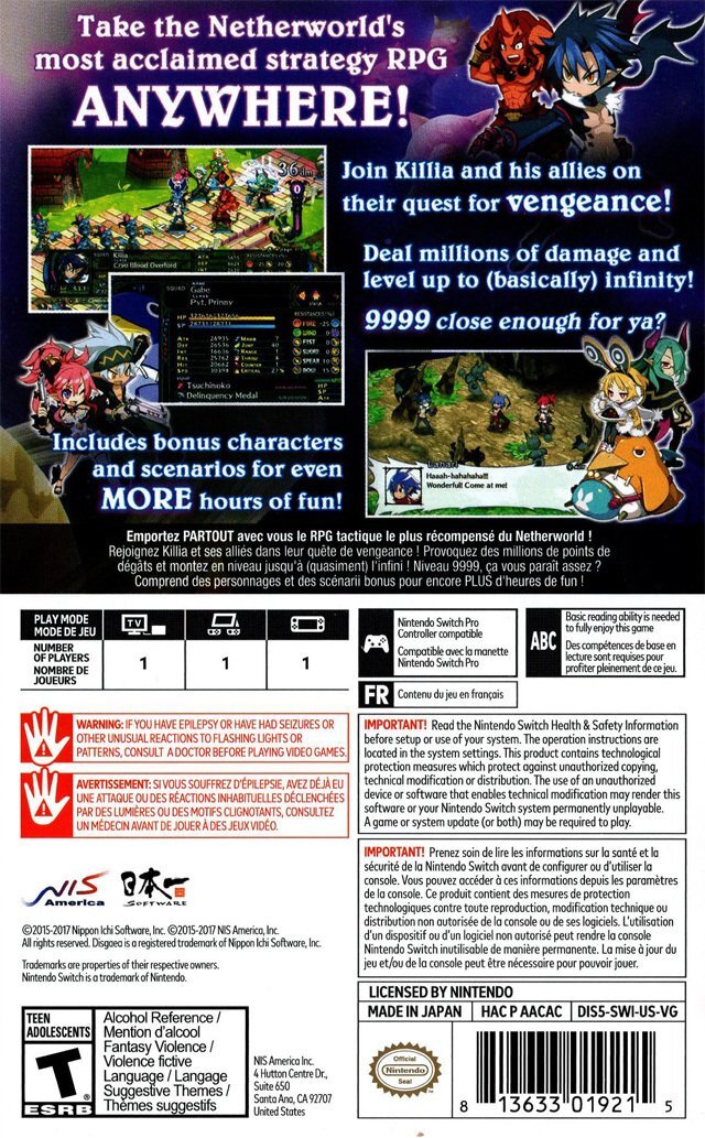 Disgaea 5 Complete Switch - Video Game - Used - CaveGamers - Image 2