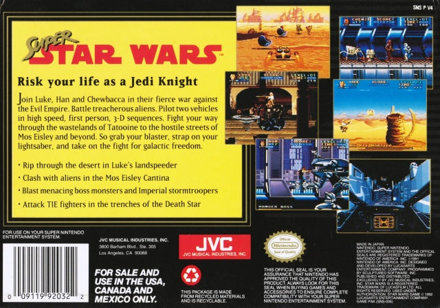 Super Star Wars SNES - Video Game - Used - CaveGamers - Image 2