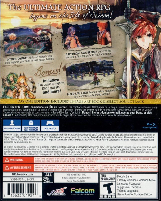 Ys VIII: Lacrimosa of DANA PS4 - Video Game - Used - CaveGamers - Image 2