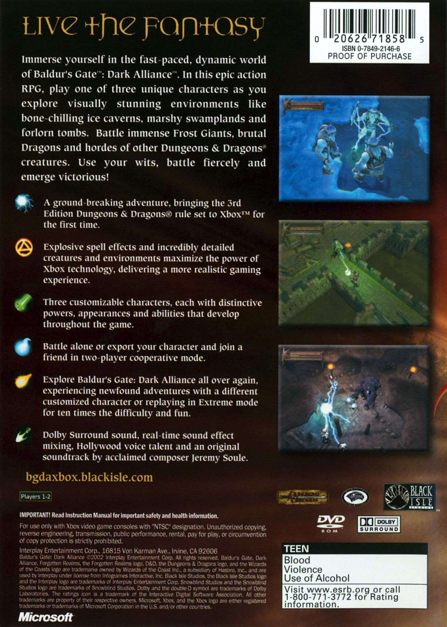 Baldur's Gate: Dark Alliance Xbox - Video Game - Used - CaveGamers - Image 2