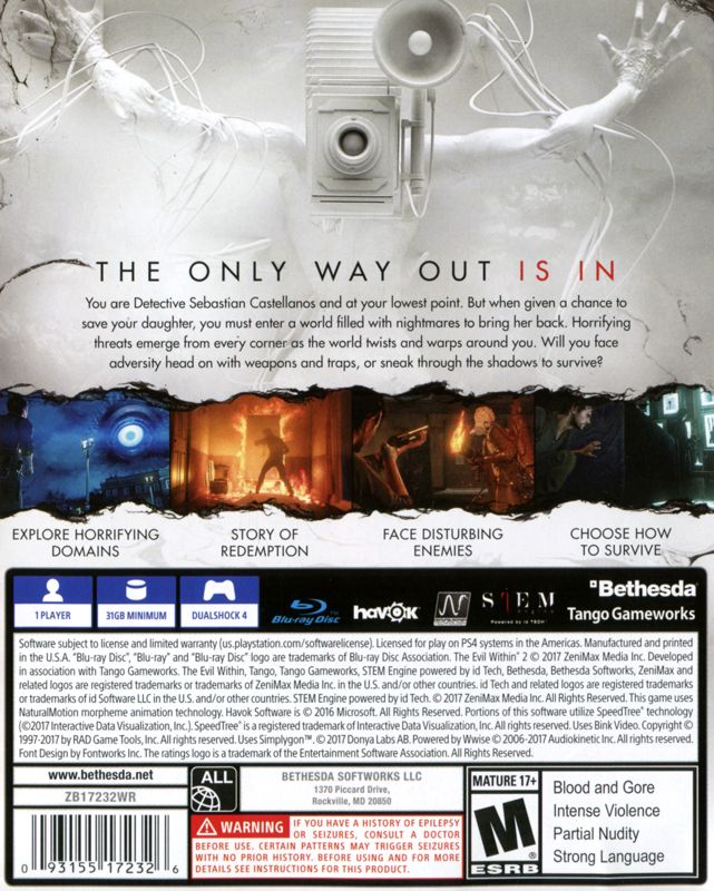 The Evil Within 2 PS4 - Video Game - Used - CaveGamers - Image 2