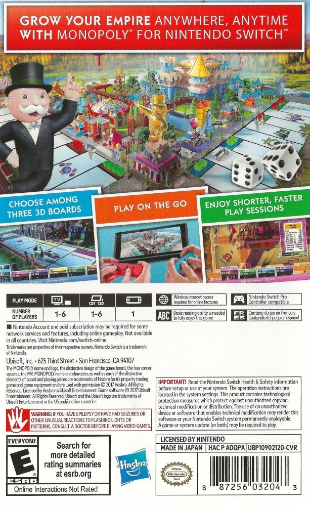 Monopoly Switch - Video Game - Used - CaveGamers - Image 2