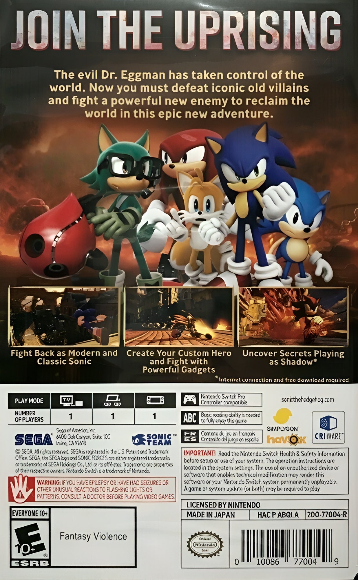 Sonic Forces Switch - Video Game - Used - CaveGamers - Image 2