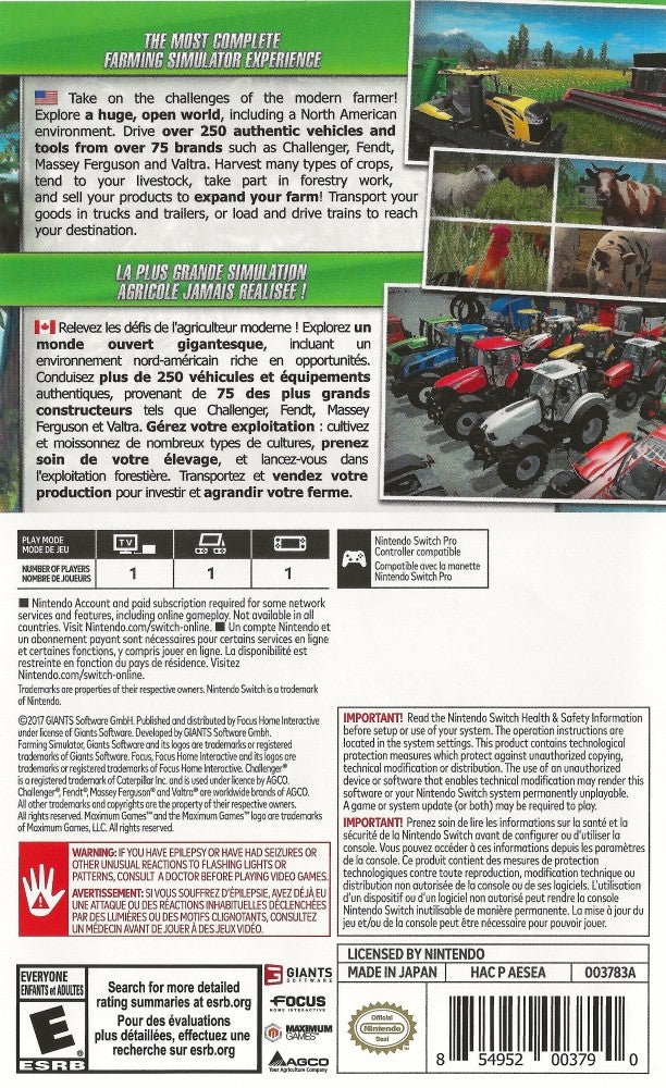 Farming Simulator Switch - Video Game - Used - CaveGamers - Image 2