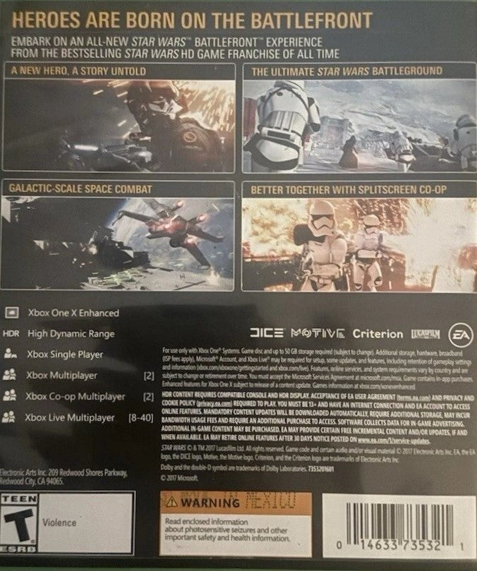 Star Wars: Battlefront II Xbox One - Video Game - Used - CaveGamers - Image 2