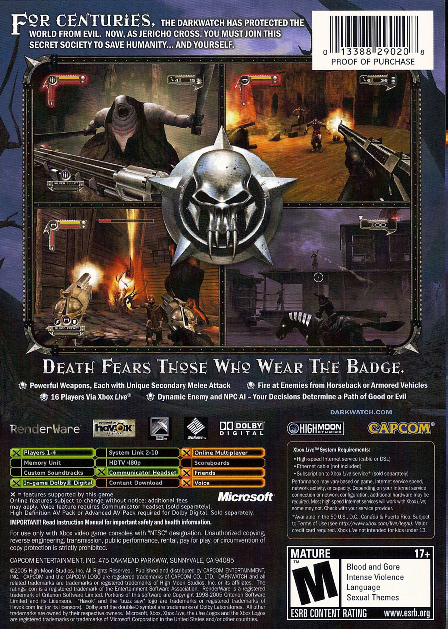 Dark Watch Xbox - Video Game - Used - CaveGamers - Image 2