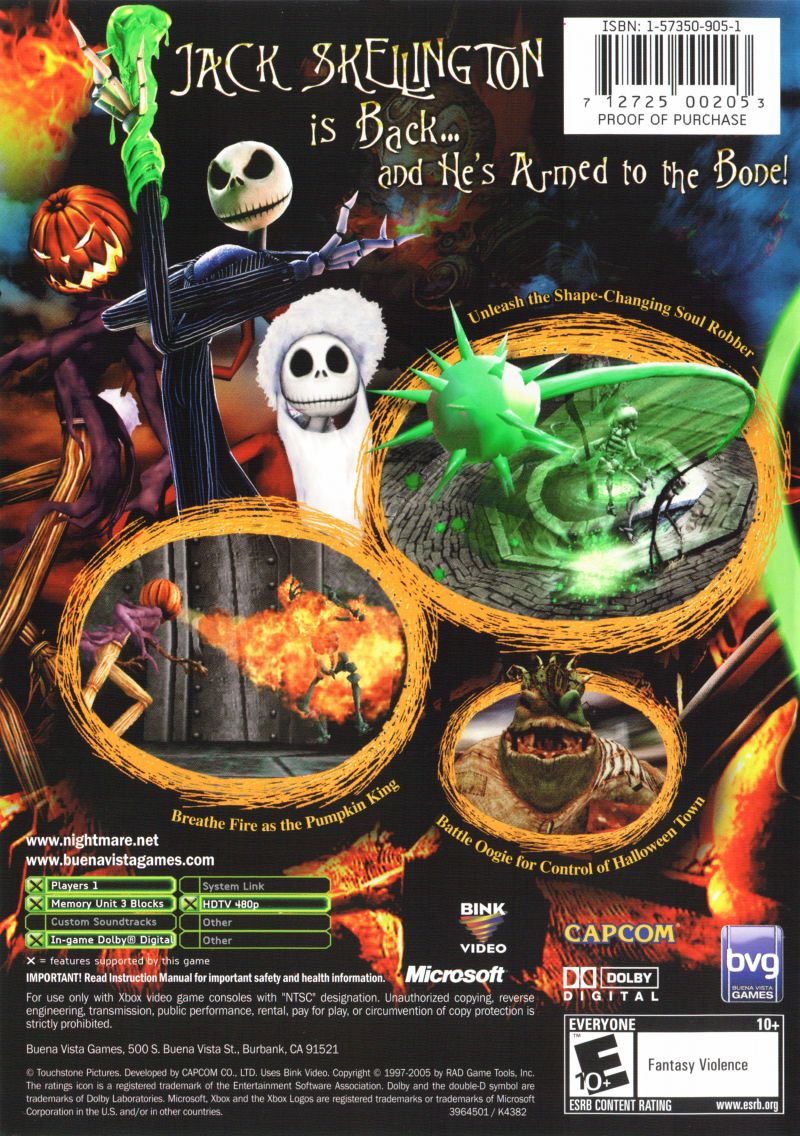 Tim Burton's The Nightmare Before Christmas: Oogie's Revenge Xbox - Video Game - Used - CaveGamers - Image 2