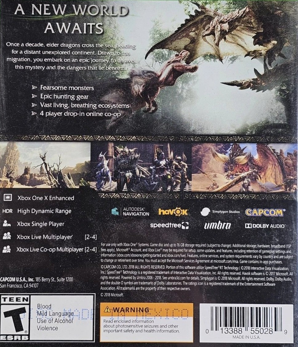 Monster Hunter: World Xbox One - Video Game - Used - CaveGamers - Image 2