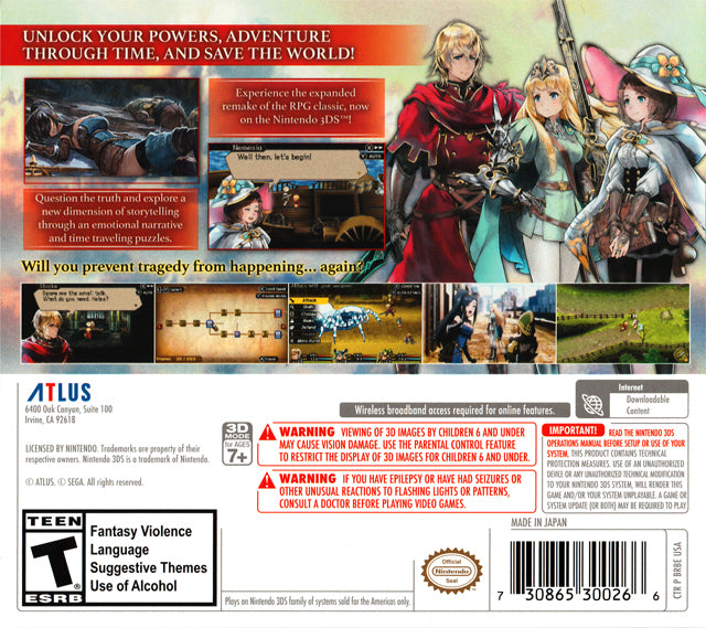 Radiant Historia Perfect Chronology 3DS - Video Game - Used - CaveGamers - Image 2