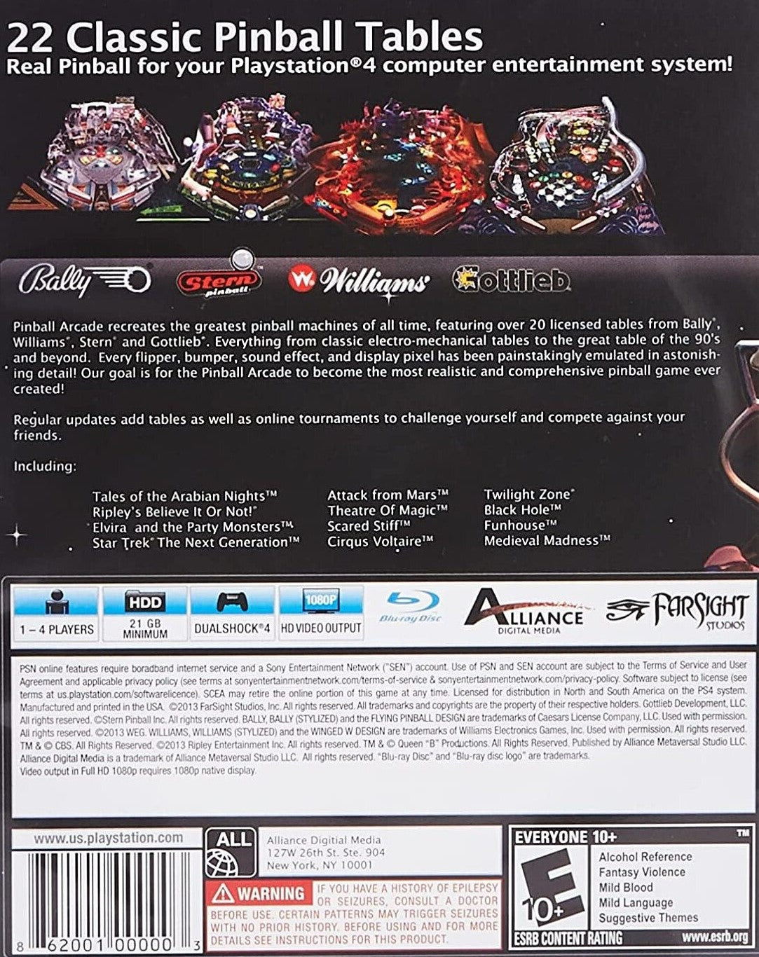 Pinball Arcade PS4 - Video Game - Used - CaveGamers - Image 2