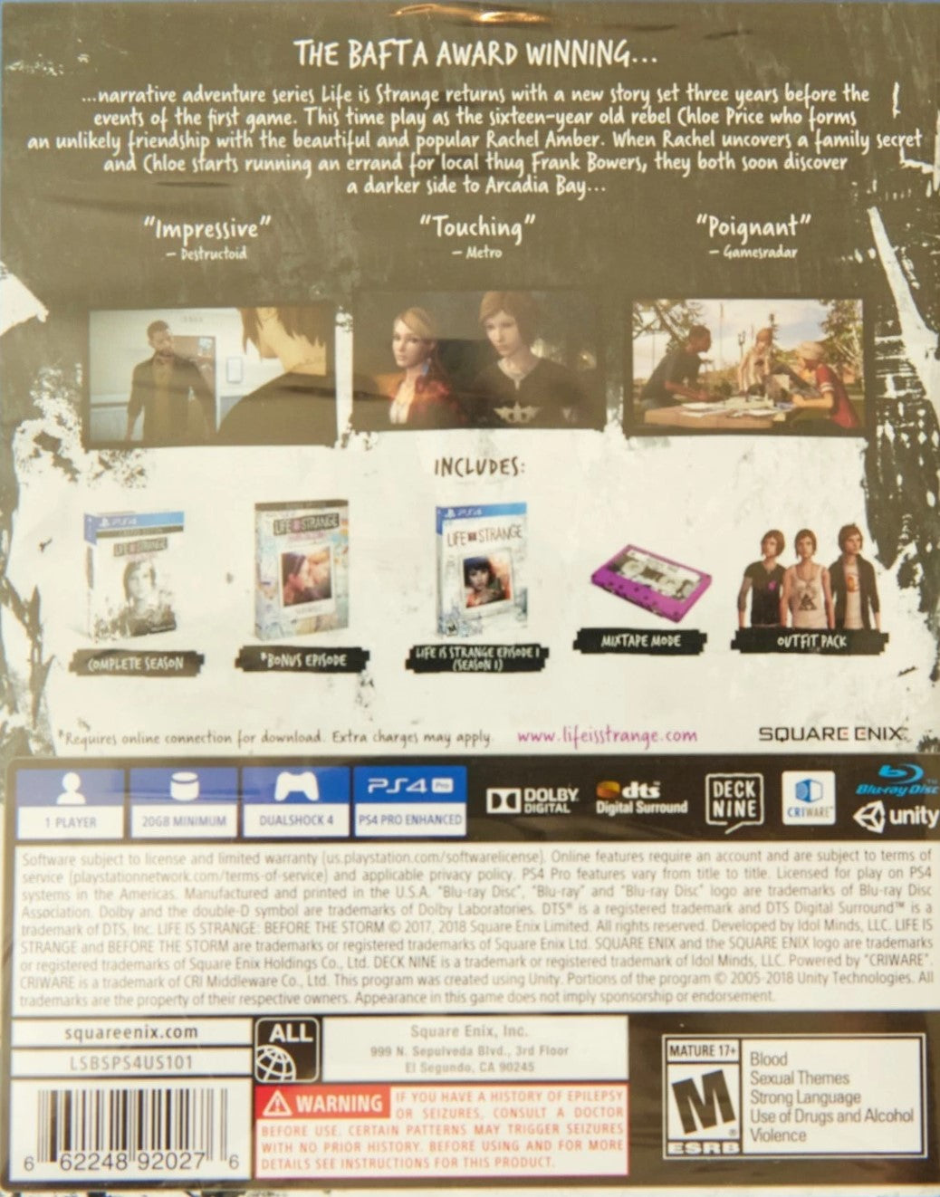 Life is Strange: Before the Storm PS4 - Video Game - Used - CaveGamers - Image 2