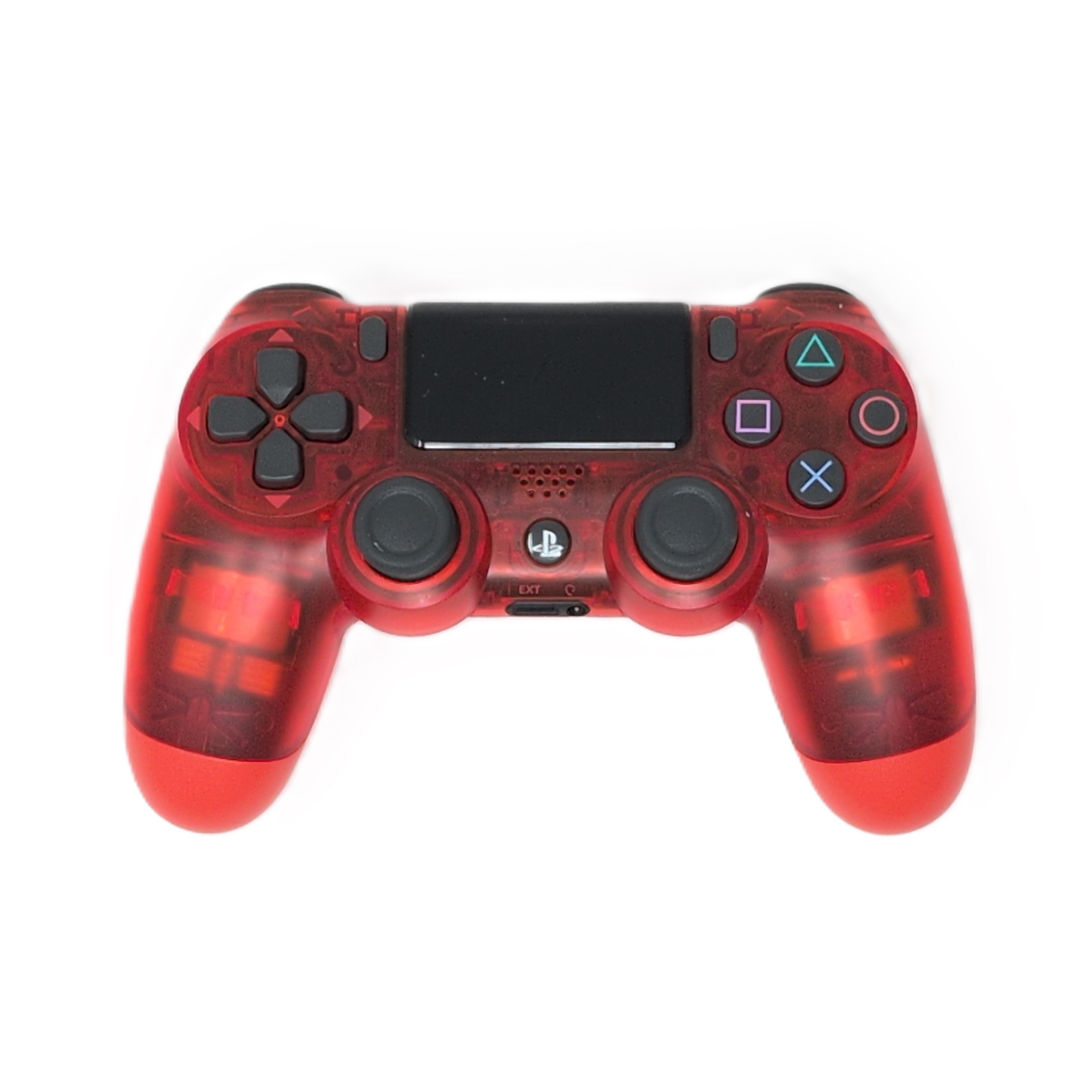 PlayStation 4 Dualshock 4 Wireless Controller - Crystal Red PS4 - Video Game Accessory - Used - CaveGamers