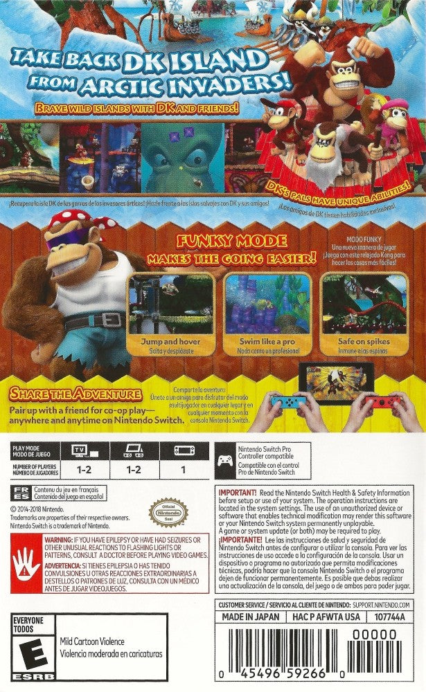 Donkey Kong Country Tropical Freeze Switch - Video Game - Used - CaveGamers - Image 2