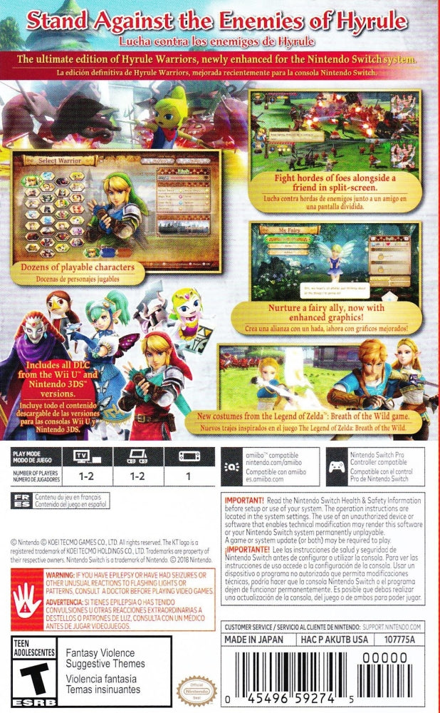 Hyrule Warriors Definitive Edition Switch - Video Game - Used - CaveGamers - Image 2