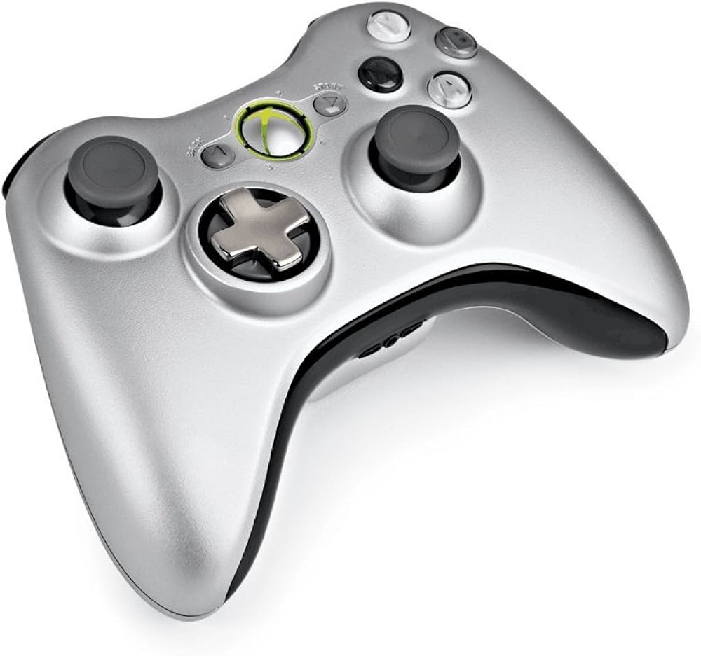 Xbox 360 Wireless Controller - Silver - Video Game Accessory - Used - CaveGamers