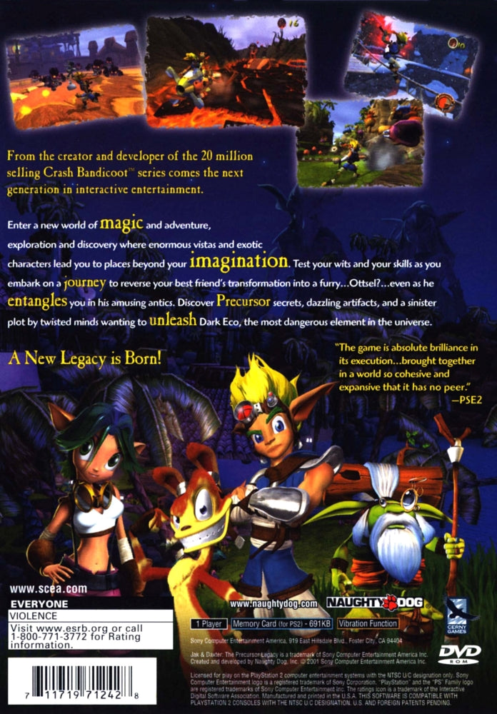 Jak and Daxter: The Precursor Legacy PS2 - Video Game - Used - CaveGamers - Image 2