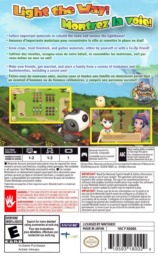 Harvest Moon Light of Hope Switch - Video Game - Used - CaveGamers - Image 2