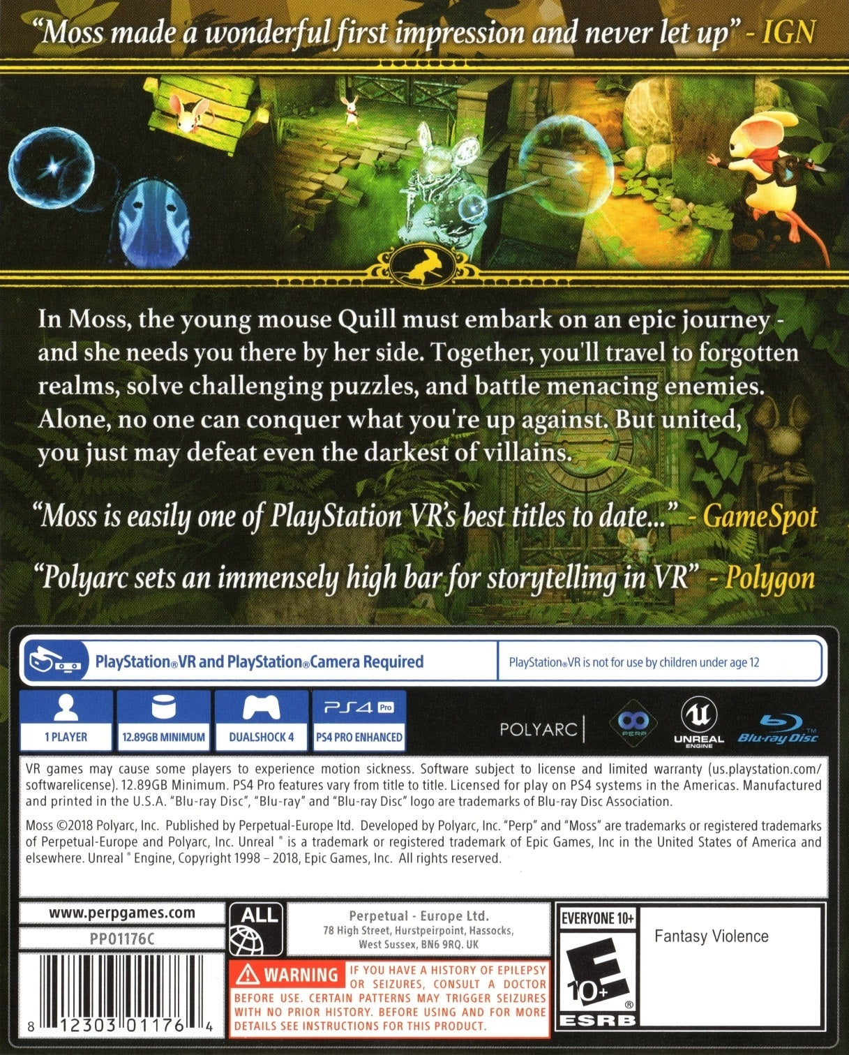 Moss PS4 - Video Game - Used - CaveGamers - Image 2