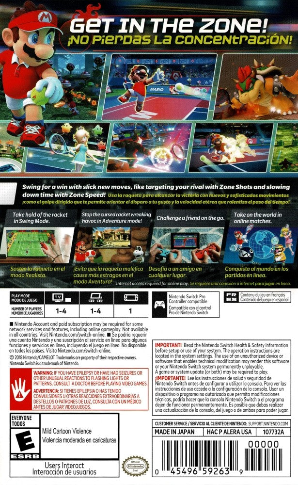 Mario Tennis Aces Switch - Video Game - Used - CaveGamers - Image 2