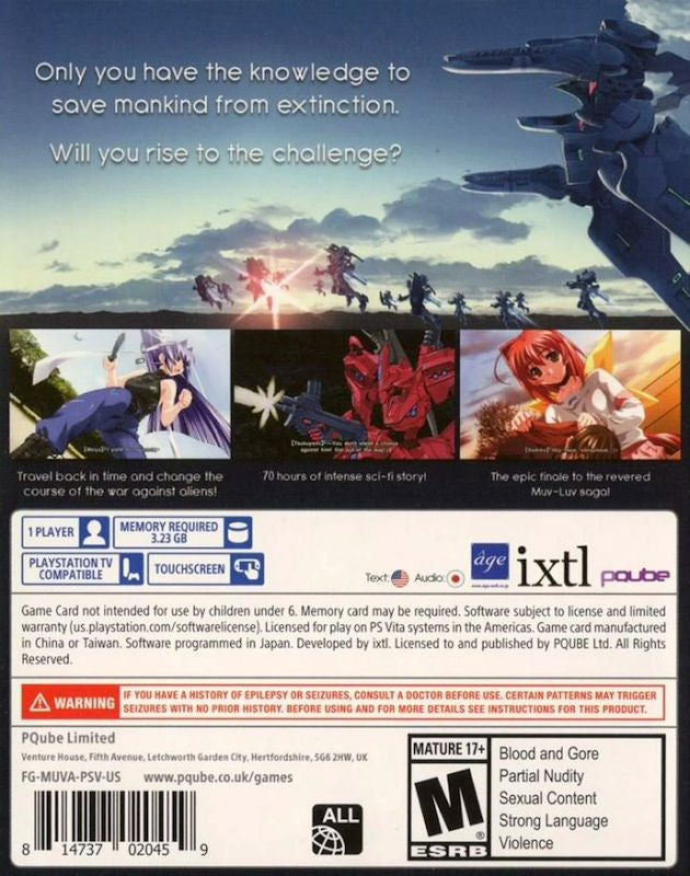 Muv Luv Alternative PSV - Video Game - Used - CaveGamers - Image 2