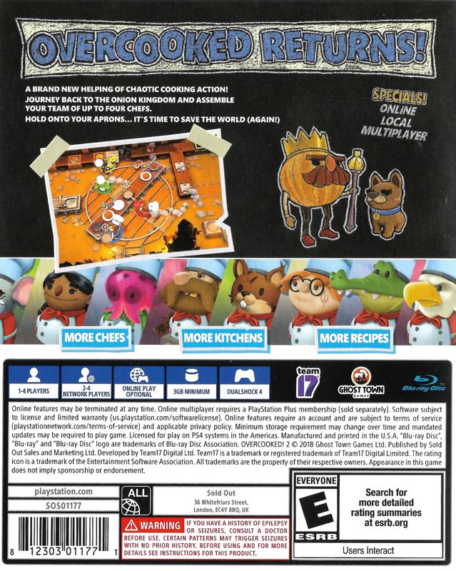 Overcooked 2 PS4 - Video Game - Used - CaveGamers - Image 2