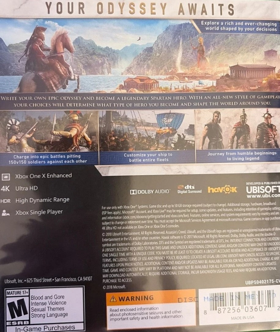 Assassin's Creed Odyssey Xbox One - Video Game - Used - CaveGamers - Image 2