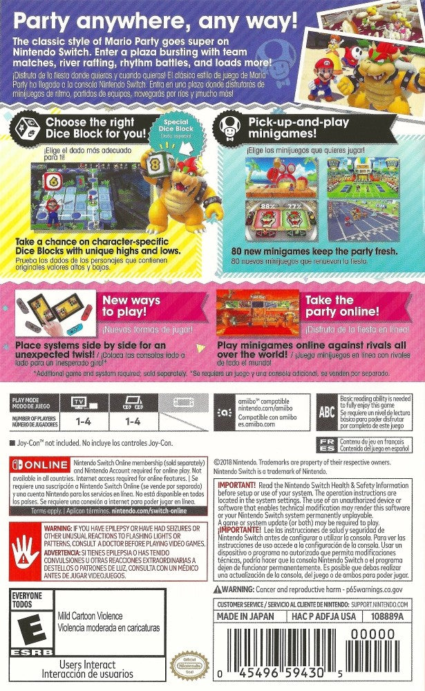 Super Mario Party Switch - Video Game - Used - CaveGamers - Image 2