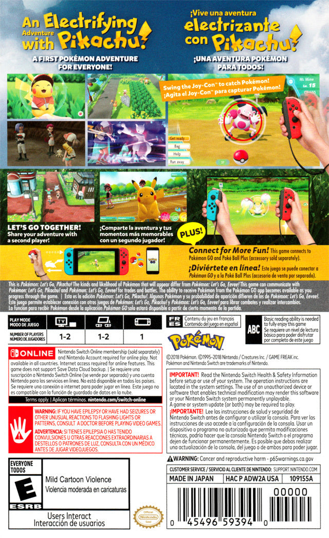 Pokemon: Let's Go, Pikachu! Switch - Video Game - Used - CaveGamers - Image 2
