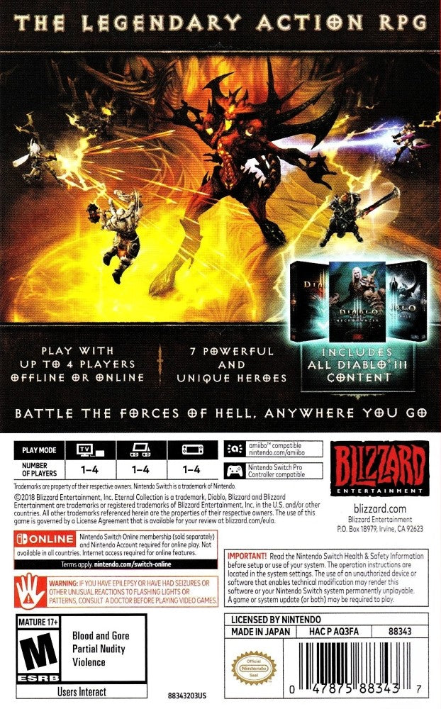 Diablo III Eternal Collection Switch - Video Game - Used - CaveGamers - Image 2